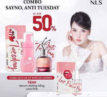 Combo DDVS Say No Tuesday - Xịt Khử An Ti Tuesday Tặng Serum Love Pink